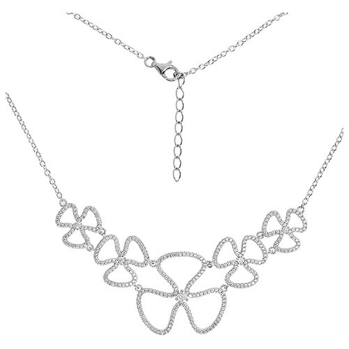 Колье 9435910066 из серебра 925 пробы с фианитом 42