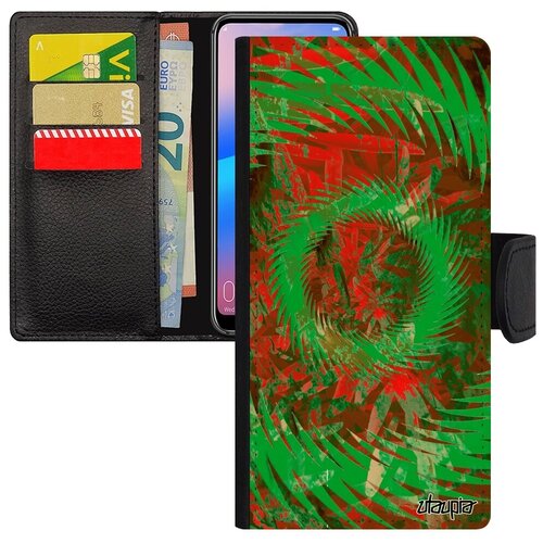 фото Яркий чехол-книжка на смартфон // huawei p20 pro // "мандала спираль" кольцо иллюзия, utaupia, цветной