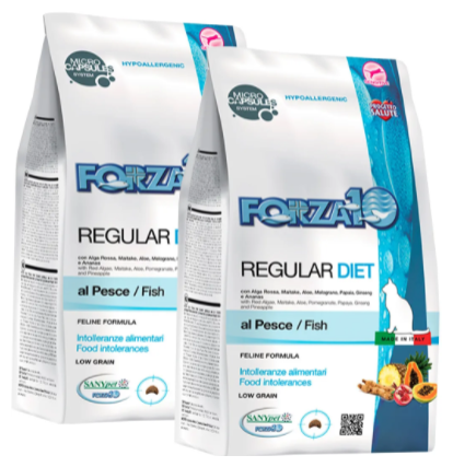 Корм Forza10 Diet (гипоаллергенный) для кошек при пищевой аллергии, с рыбой (с микрокапсулами), 1,5 кг - фотография № 2