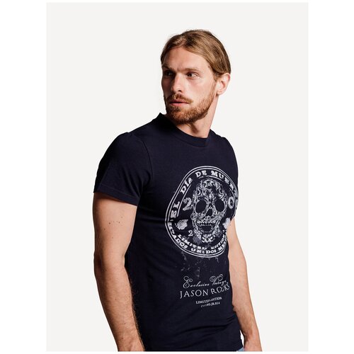 Футболка Jason Rocks, размер M (46-48), синий