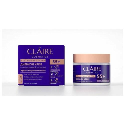 Крем для лица Claire Cosmetics Дневной крем 55+ Эффект биоревитализации