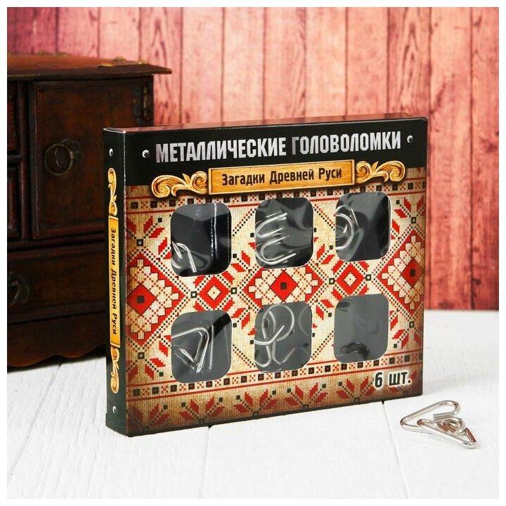 Головоломка металлическая Puzzle "Загадки Древней Руси" 6 штук (3217360)