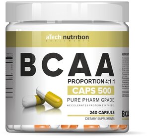 Фото Аминокислотный комплекс BCAA /ВСАА 4:1:1, aTech Nutrition 240 капсул