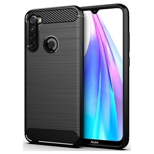 фото Чехол для xiaomi redmi note 8t цвет black (черный), серия carbon от caseport