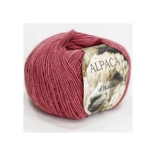 Пряжа Seam Alpaca de Italia Цвет. 07, красный, 5 мот, Альпака - 50%, нейлон - 50%