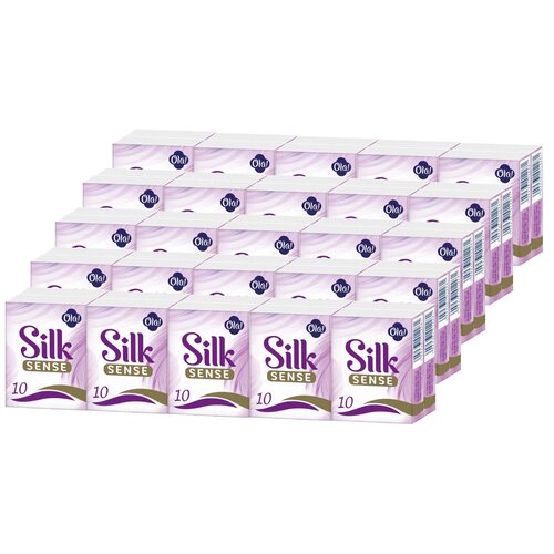 Комплект OLA! SILK SENSE COMPACT Платочки носовые бумажные 10 пач./упак.х 5 упак.