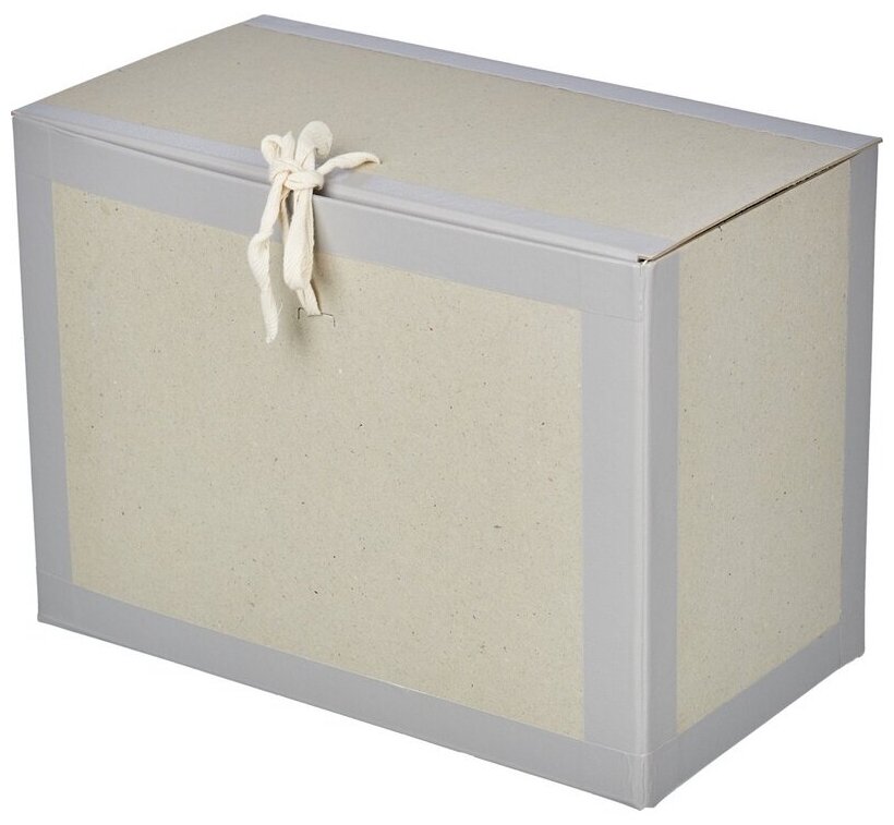 Короб архивный вертикальный бумвинил серый 240x180x330 мм — купить по ...
