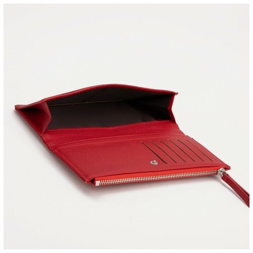 фото Кошелёк на кнопке, цвет красный gorodok