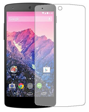 LG Nexus 5 защитный экран Гидрогель Прозрачный (Силикон) 1 штука