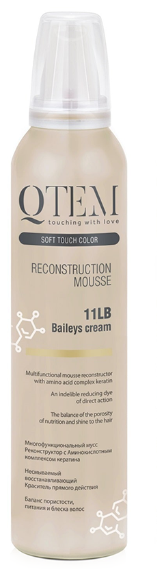Многофункциональный мусс-реконструктор QTEM для волос Baileys Cream, 250 мл