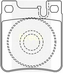 Комплект задних тормозных колодок Breck 213050070420 для Chrysler Crossfire; Mercedes C-CLASS S202, S203, W202, W203, CLK A208