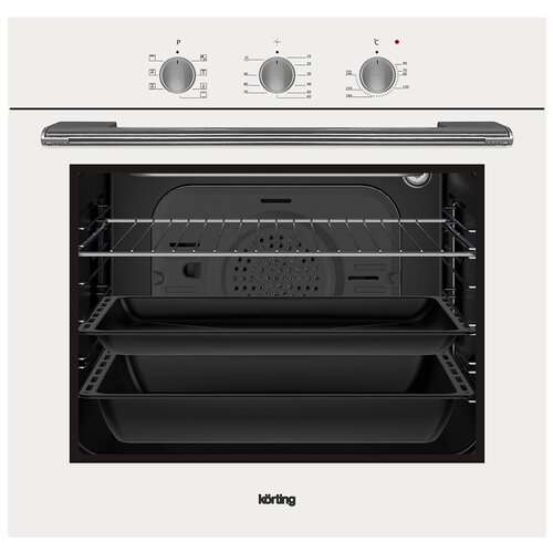 Встраиваемые электрические духовки Korting Духовой шкаф 7 режимов Утапливаемые поворотные регуляторы Каталитическая очистка белое сткло 2940900₽