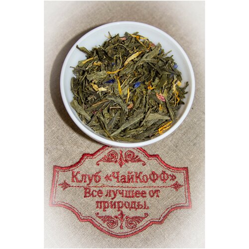 Чай зеленый Манговый Шейк (Зеленый кит айский чай с добавлением кусочков манго, лепестков подсолнечника, василька и розы) 500гр