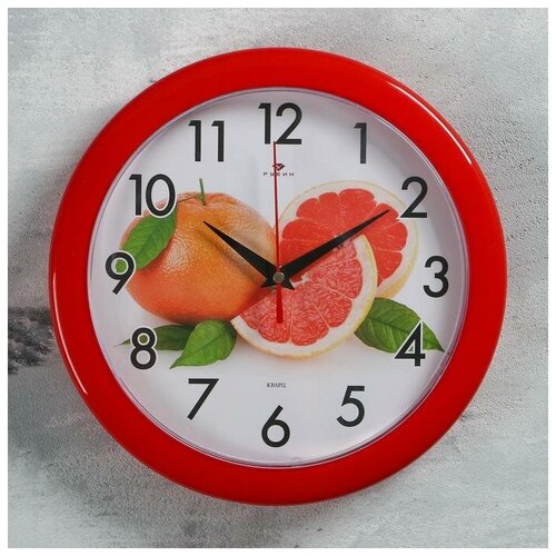фото Часы настенные круглые "грейпфрут", 23 см mikimarket