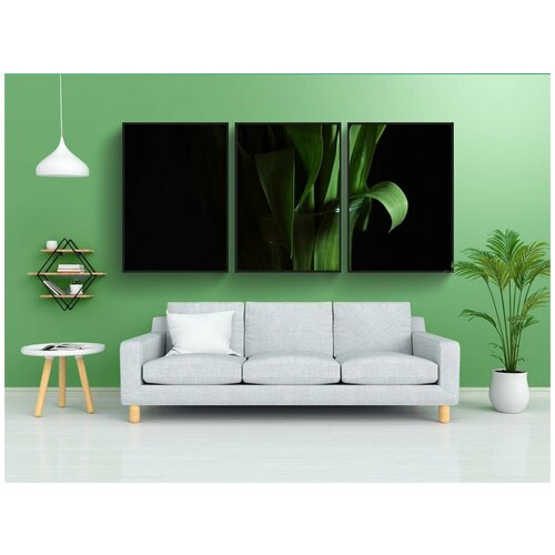 фото Набор модулных постеров для интерьера "цветок, тюльпаны, ваза для цветов" 60x90 см. в тубусе, без рамки lotsprints