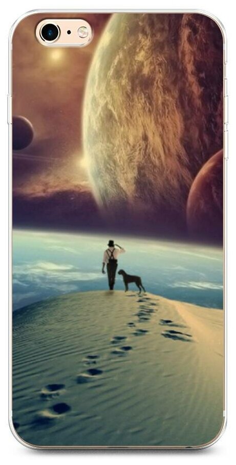 Силиконовый чехол "Космический путь" на Apple iPhone 6 Plus/6S Plus / Айфон 6 Плюс/Айфон 6С Плюс