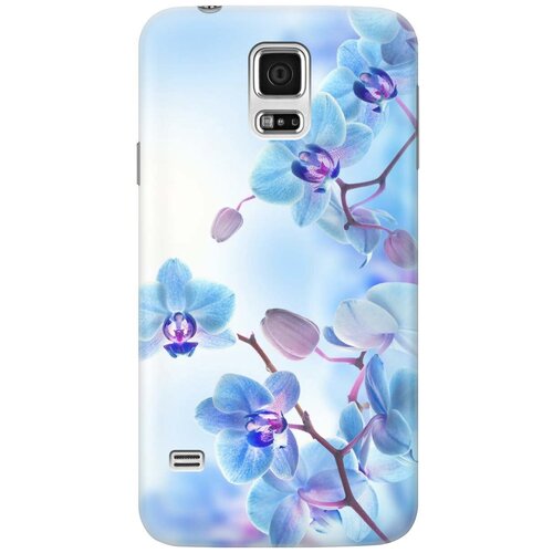 Ультратонкий силиконовый чехол-накладка для Samsung Galaxy S5 с принтом Голубые орхидеи ультратонкий силиконовый чехол накладка для samsung galaxy j2 2018 с принтом голубые орхидеи