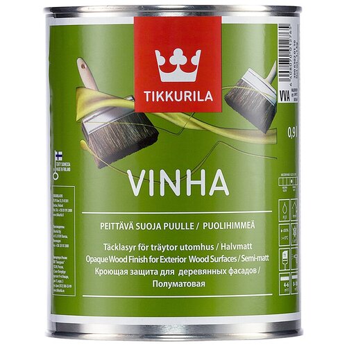 Полуматовый кроющий антисептик Tikkurila Vinha 0,9L (VVA)