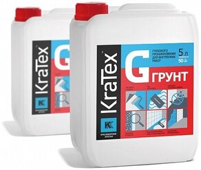 Грунт глубокого проникновения для внутренних работ "KRATEX" 5л