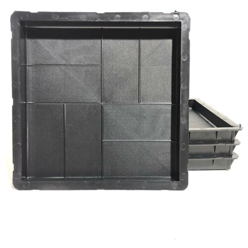 Набор форм для самостоятельного изготовления тротуарной плитки. Комплект 4 формы Квадрат (Кирпич).