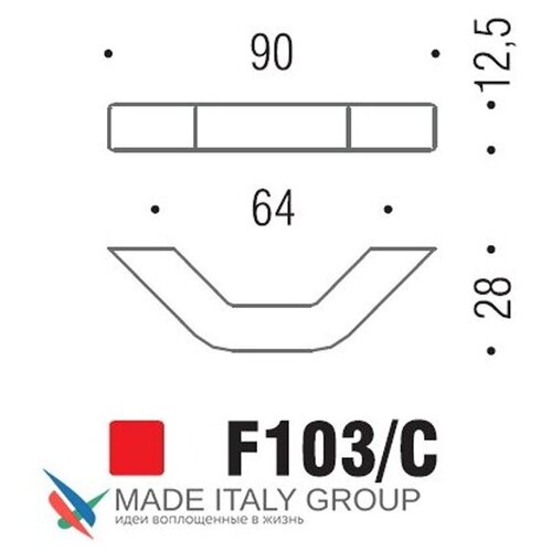 Мебельная ручка скоба COLOMBO DESIGN F103C-NM матовый черный 64 мм