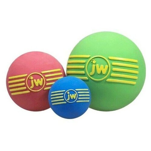 JW iSqueak Ball / Игрушка для собак Мяч с Пищалкой каучук Large