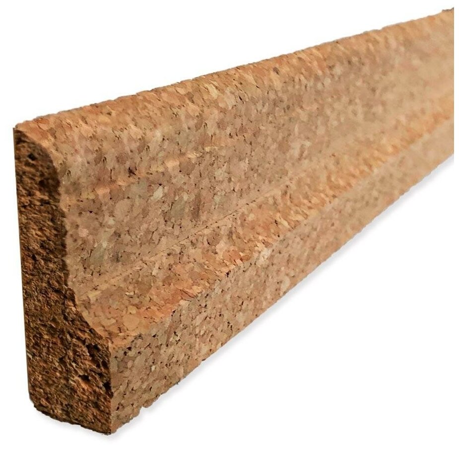 фото Плинтус широкий IBERCORK из пробкового дуба, 2 штуки, 915х65х12 мм