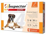 Капли Inspector Quadro от блох, клещей и гельминтов для собак от 25 до 40 кг