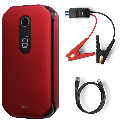 Портативное пусковое устройство Baseus Super Energy Pro Car Jump Starter (12000mAh, 5V/3A, Peak current 1000A) Красный CRJS03-09