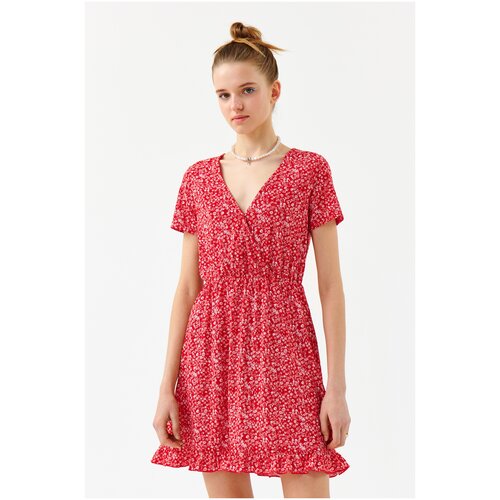 фото Платье женское befree, цвет: красный принт, размер s