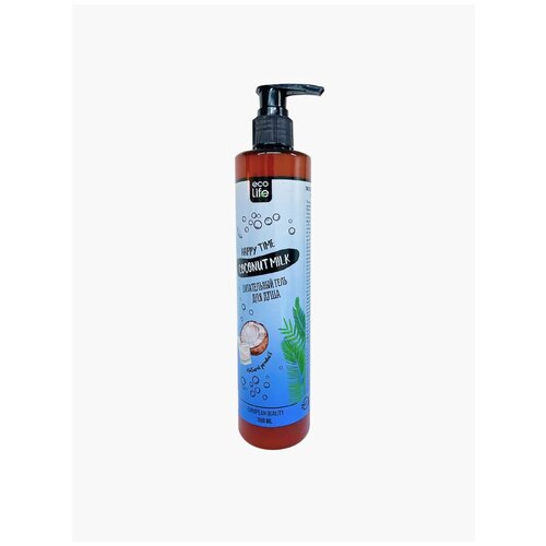 Гель для душа питательный Eco Life, Кокосовое молочко.