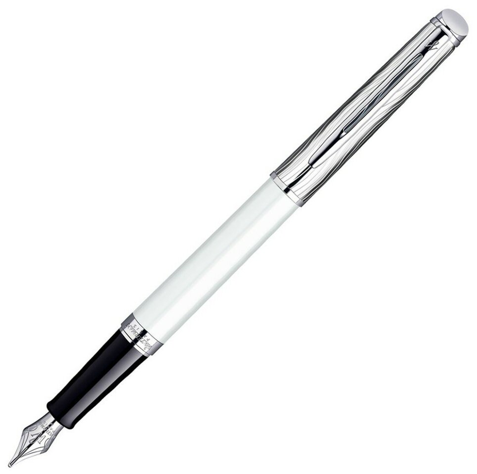 Waterman S0921250 Перьевая ручка waterman hemisphere deluxe, white ct (перо f)