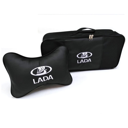 67762 Подарочный набор:сумка для набора ТО, подушка на подголовник LADA