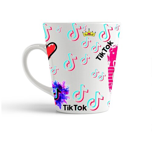 фото Кружка-латте coolpodarok тик ток tik tok (много лого)