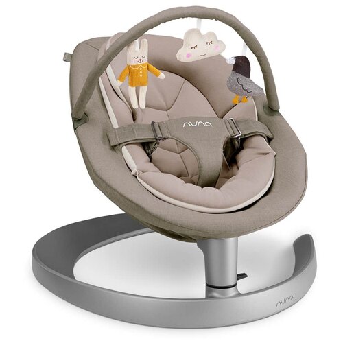 Шезлонг Nuna Leaf Grow + дуга с игрушками, biscotti