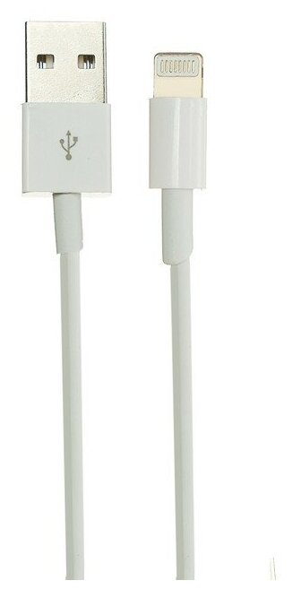 Кабель Luazon Home Lightning USB, 1 А, 0, 9 м, белый