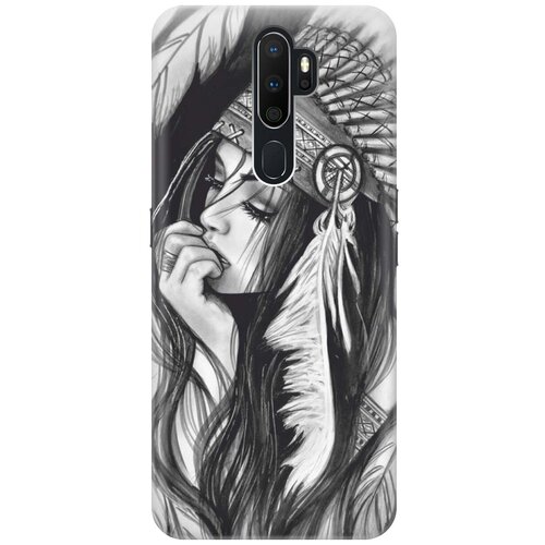 фото Re:pa накладка transparent для oppo a5 2020 с принтом "эскиз девушки"