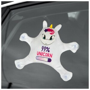 Автоигрушка на присосках «99% Unicorn», единорог, 28 см х 4 см х 25 см