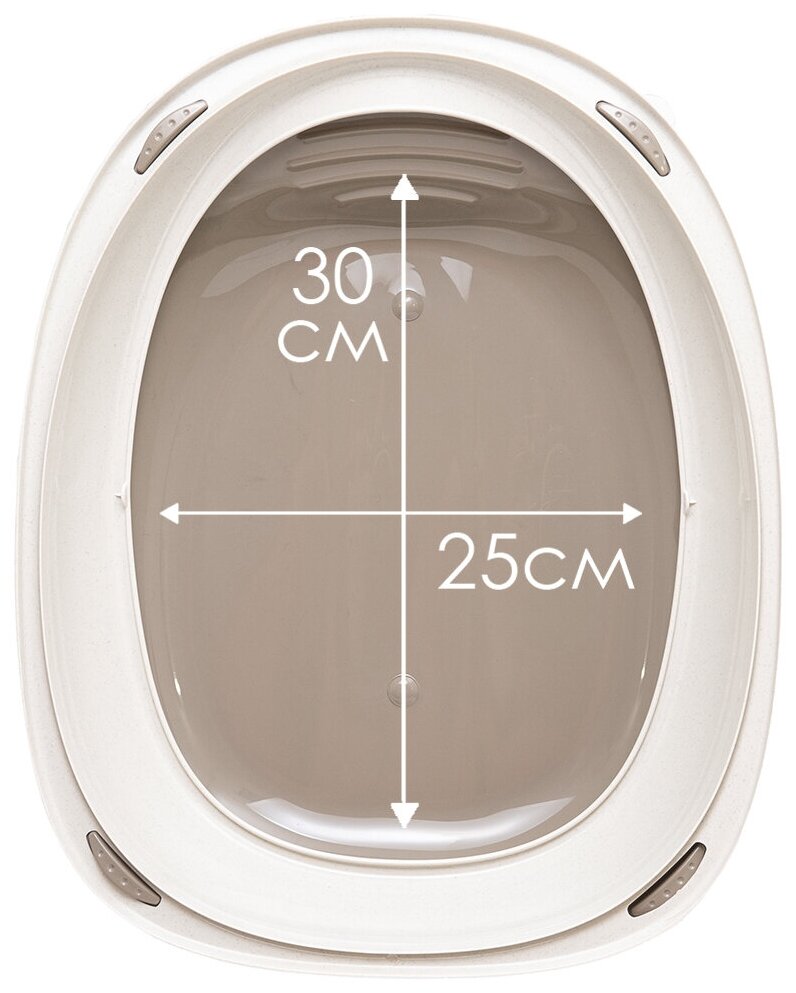 Туалет для кошек SHUTTLE 45см с бортом,мокко - фотография № 3