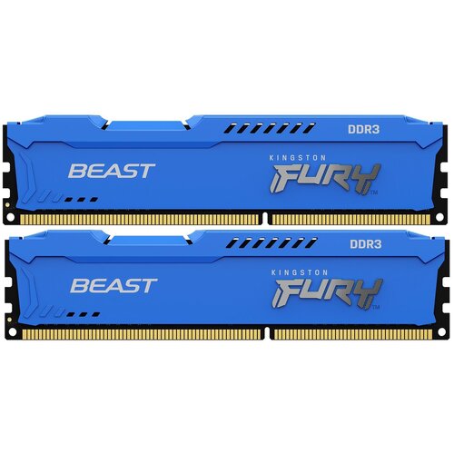 Оперативная память для компьютера Kingston FURY Beast Blue DIMM 16Gb DDR3 1866MHz KF318C10BK216 989900₽