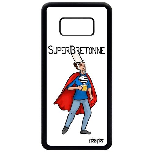 фото Защитный чехол для телефона // samsung galaxy s8 // "супербретонка" веселый смешной, utaupia, белый