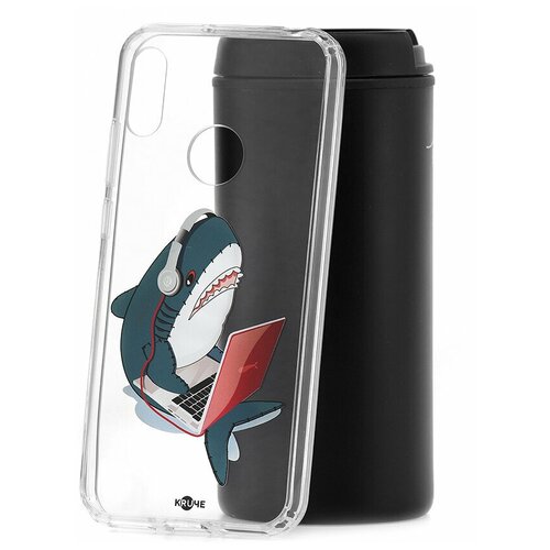 фото Чехол на huawei y6 2019 kruche print акула / чехол для huawei / чехол с рисунком / чехол с принтом / чехол для хонор / чехол для хуавей / бампер на хуавей / чехол накладка для хонор / противоударная накладка для honor huawei / защита для honor / защита на huawei / cиликоновый чехол для huawei honor / пластиковый чехол на huawei / защитный чехол для honor / чехольчик / защита телефона / ударопрочный чехол кruче