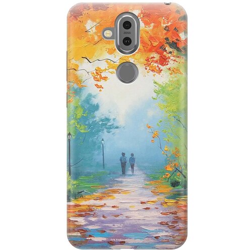 фото Re:pa накладка transparent для nokia 8.1 с принтом "яркая осень"