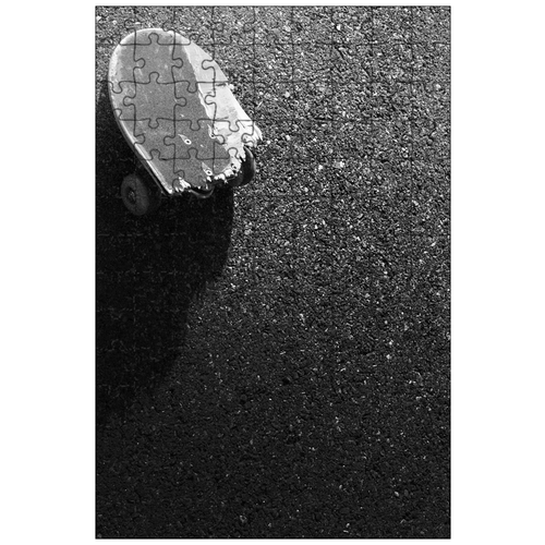 фото Магнитный пазл 27x18см."сломанный, скейтборд, тротуар" на холодильник lotsprints