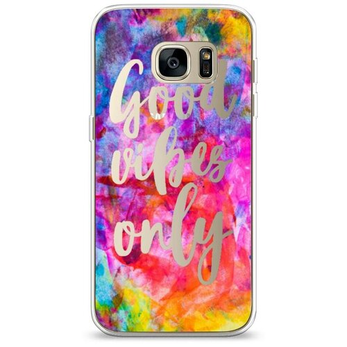 фото Силиконовый чехол "good vibes only радуга" на samsung galaxy s7 / самсунг галакси с 7 case place