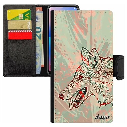 фото Чехол- книжка на смартфон iphone 7, "волк" древний злой utaupia