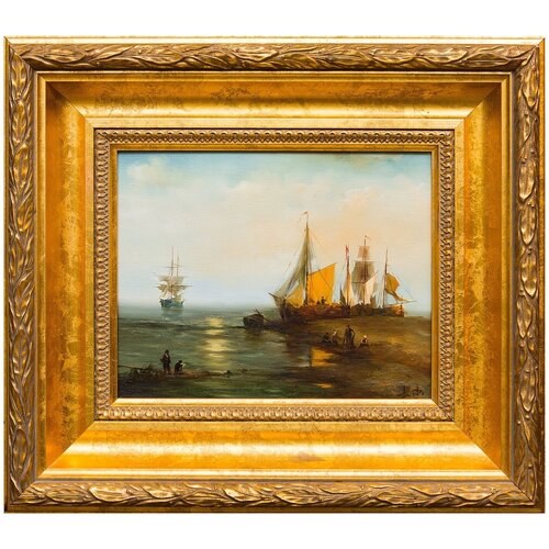 фото Картина маслом "на берегу" шумайлов русская живопись