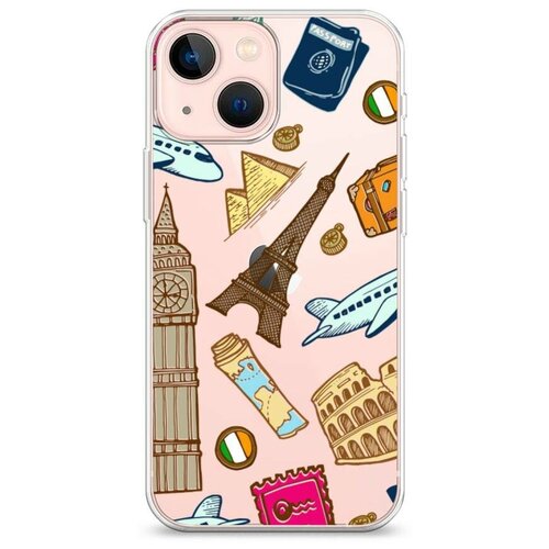 фото Силиконовый чехол "круговорот путешествий 1" на apple iphone 13 mini / айфон 13 мини case place