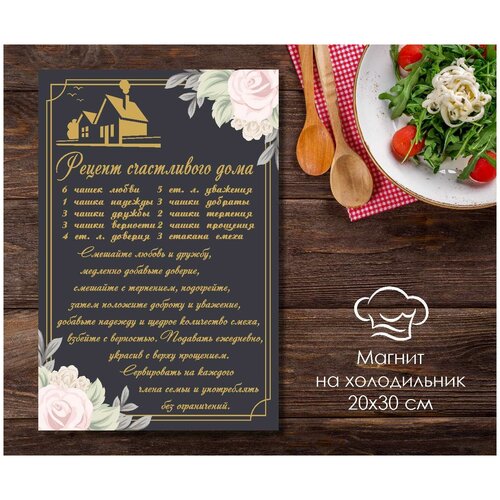 Магнит на холодильник Правила дома 20х30 см / Сувенирный магнит