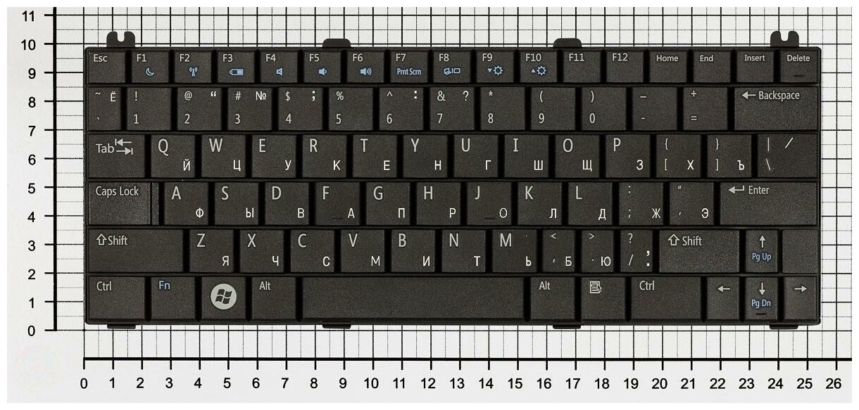 Клавиатура для нетбука Dell V091302AS1 русская черная